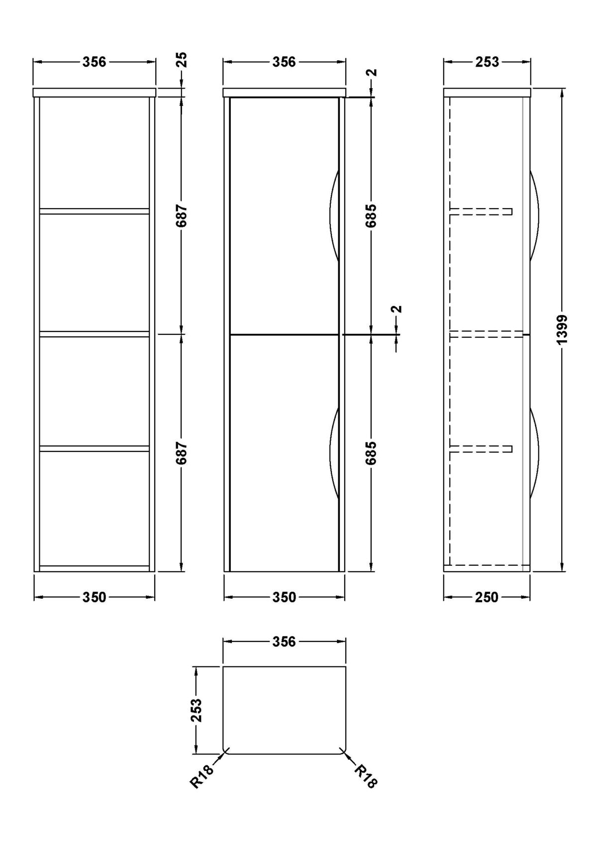 350mm Tall Unit - Image 2