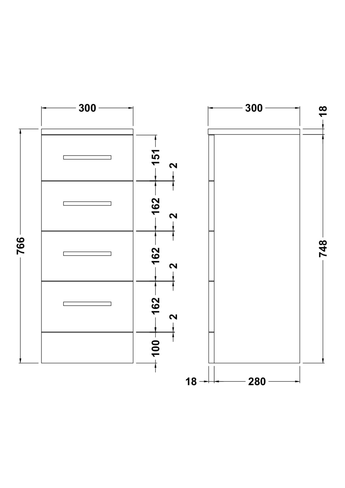 4 Drawer Unit - Image 3