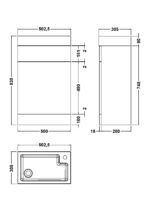 500mm Basin & WC Unit - Image 3
