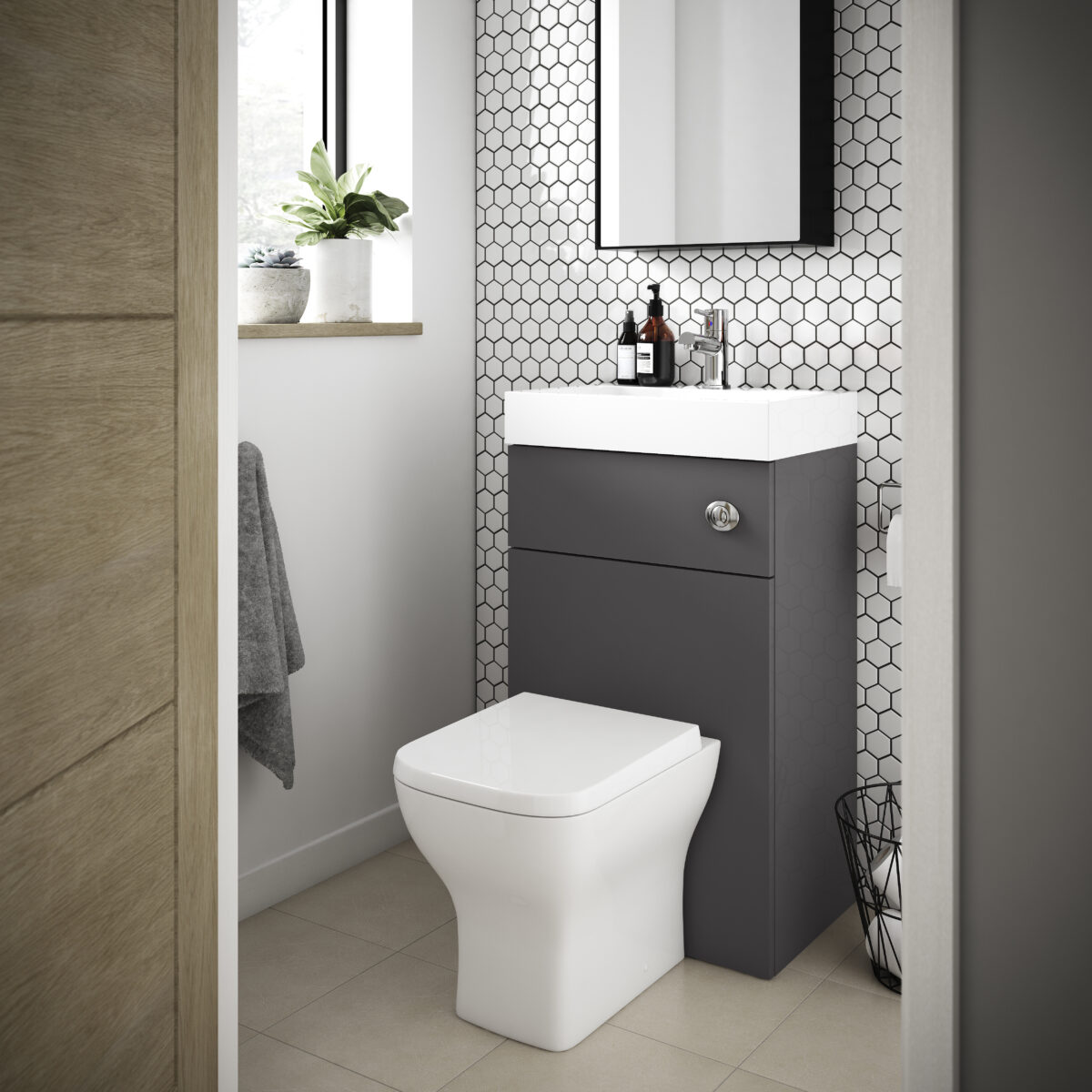 500mm Basin & WC Unit - Image 2