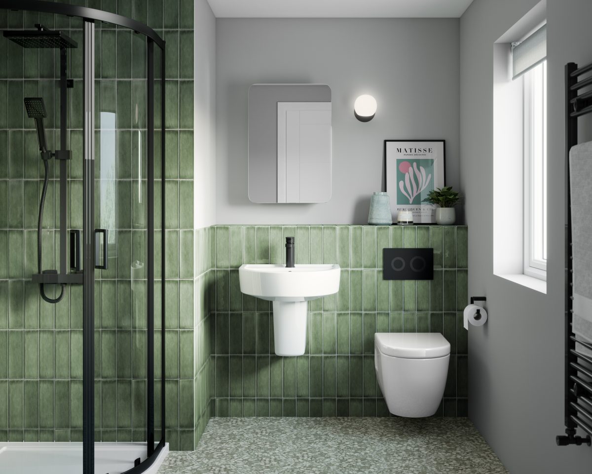 Round Dual Flush Push Button Black - Image 2