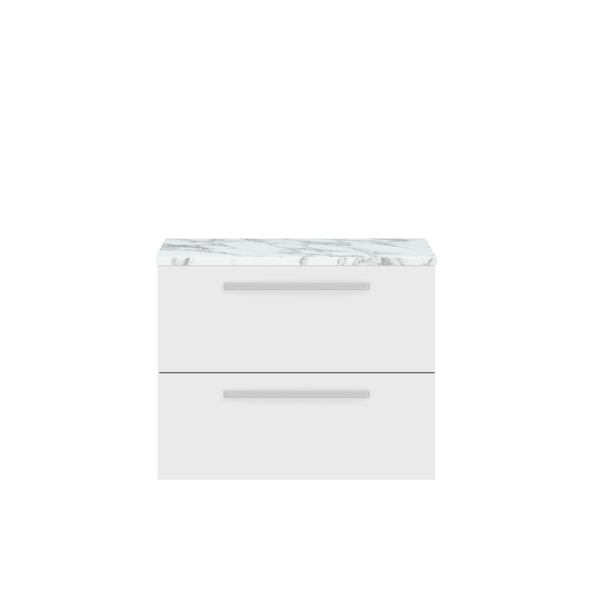 720mm Wall Hung 2-Drawer Unit & Laminate Worktop - Image 1