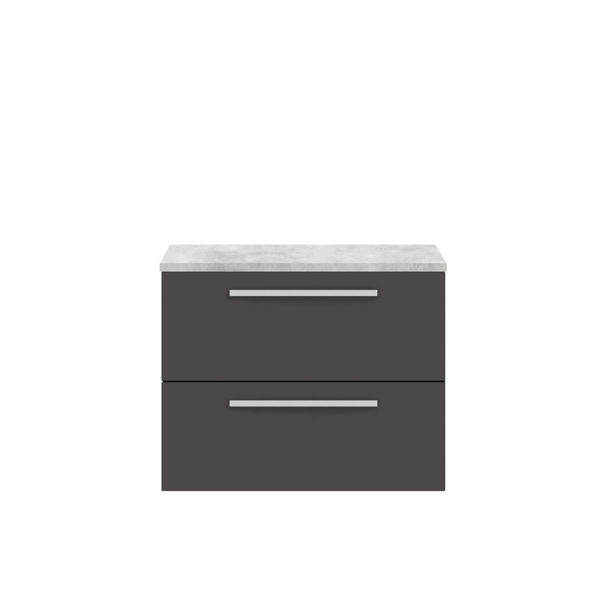 720mm Wall Hung 2-Drawer Unit & Laminate Worktop - Image 1