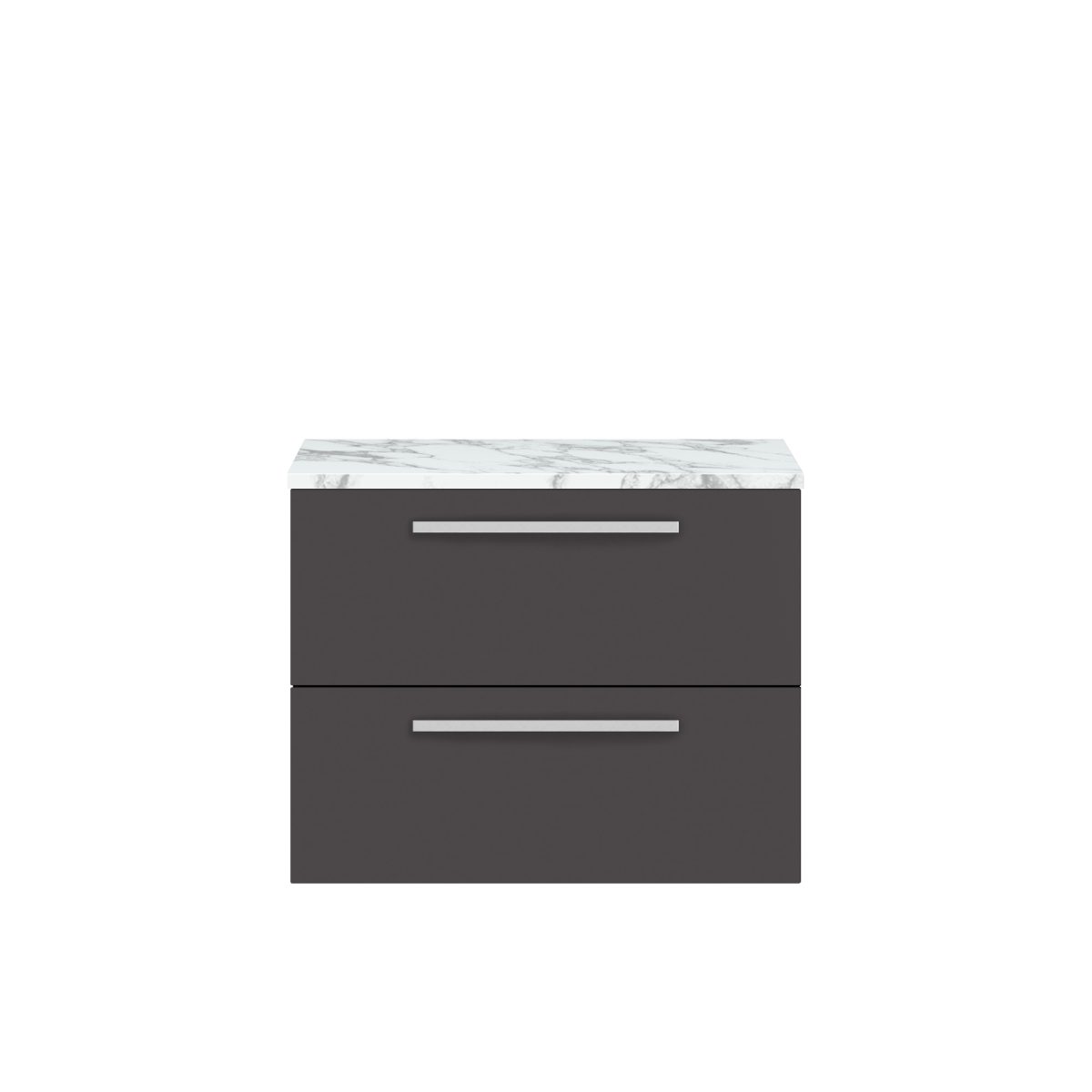 720mm Wall Hung 2-Drawer Unit & Laminate Worktop - Image 1