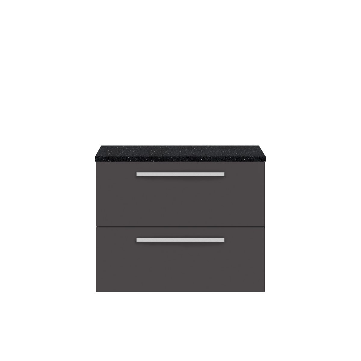 720mm Wall Hung 2-Drawer Unit & Laminate Worktop - Image 1