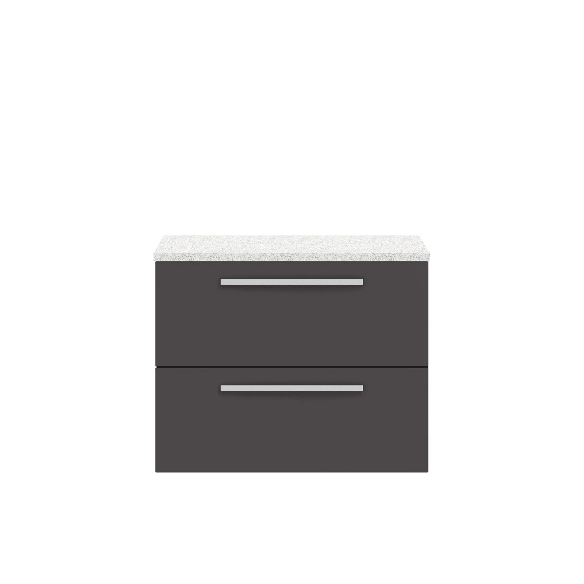 720mm Wall Hung 2-Drawer Unit & Laminate Worktop - Image 1