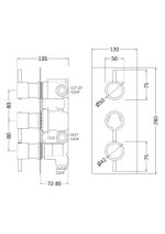 Triple Thermostatic Shower Valve With Diverter - Image 3