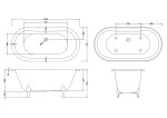 Freestanding Bath - Pride Leg Set (1500mm) - Image 4