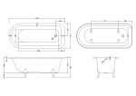 Freestanding Bath - Pride Leg Set (1700mm) - Image 4