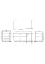 1000mm Left Hand Cabinet With Marble Top - Image 2