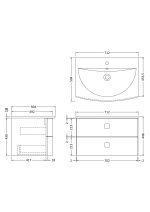 700mm Cabinet & Basin - Image 2
