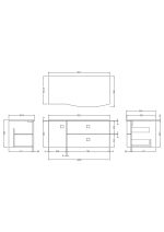 1000mm Right Hand Cabinet With Marble Top - Image 2
