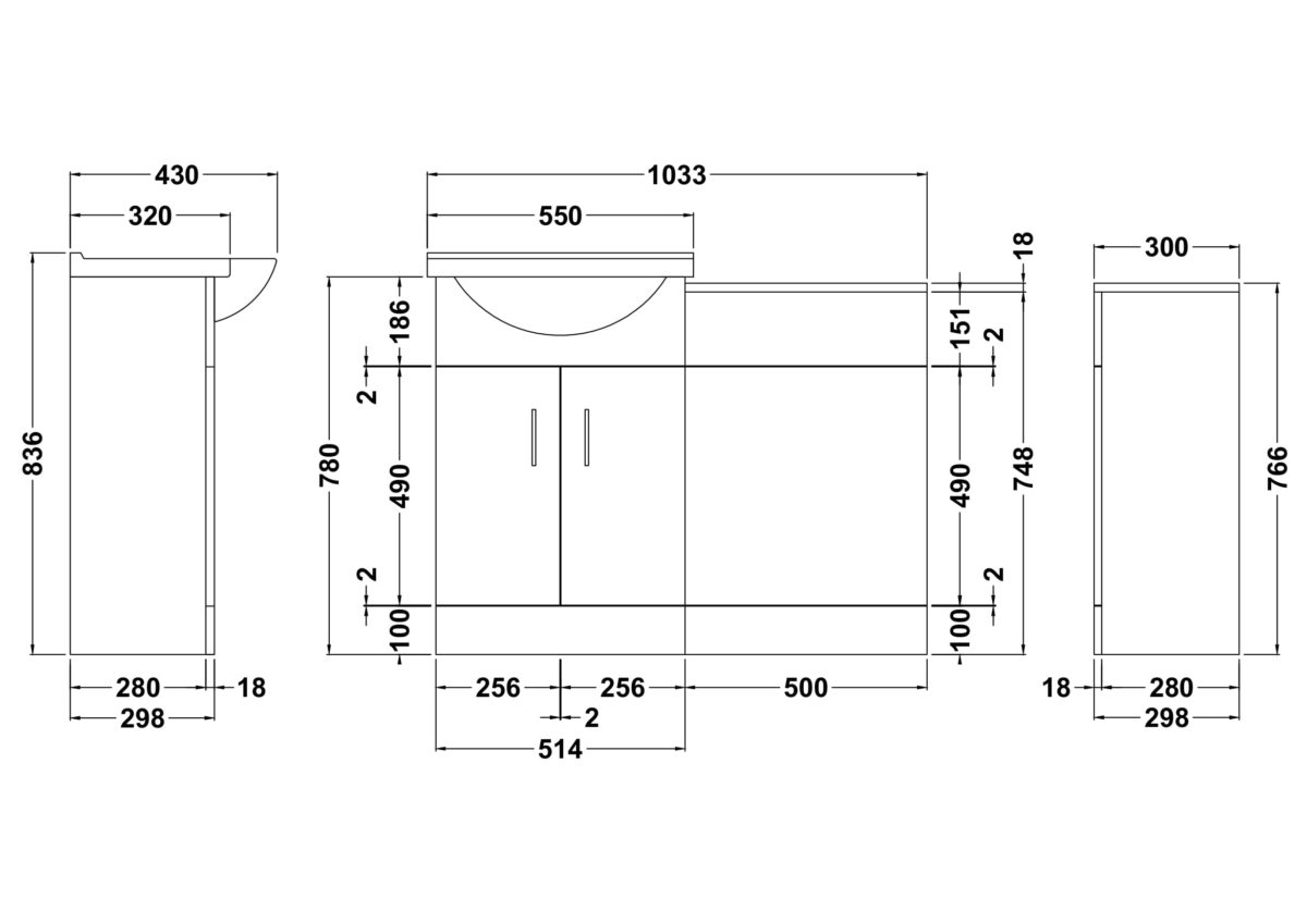 Saturn Furniture Pack with Round Basin - Image 3