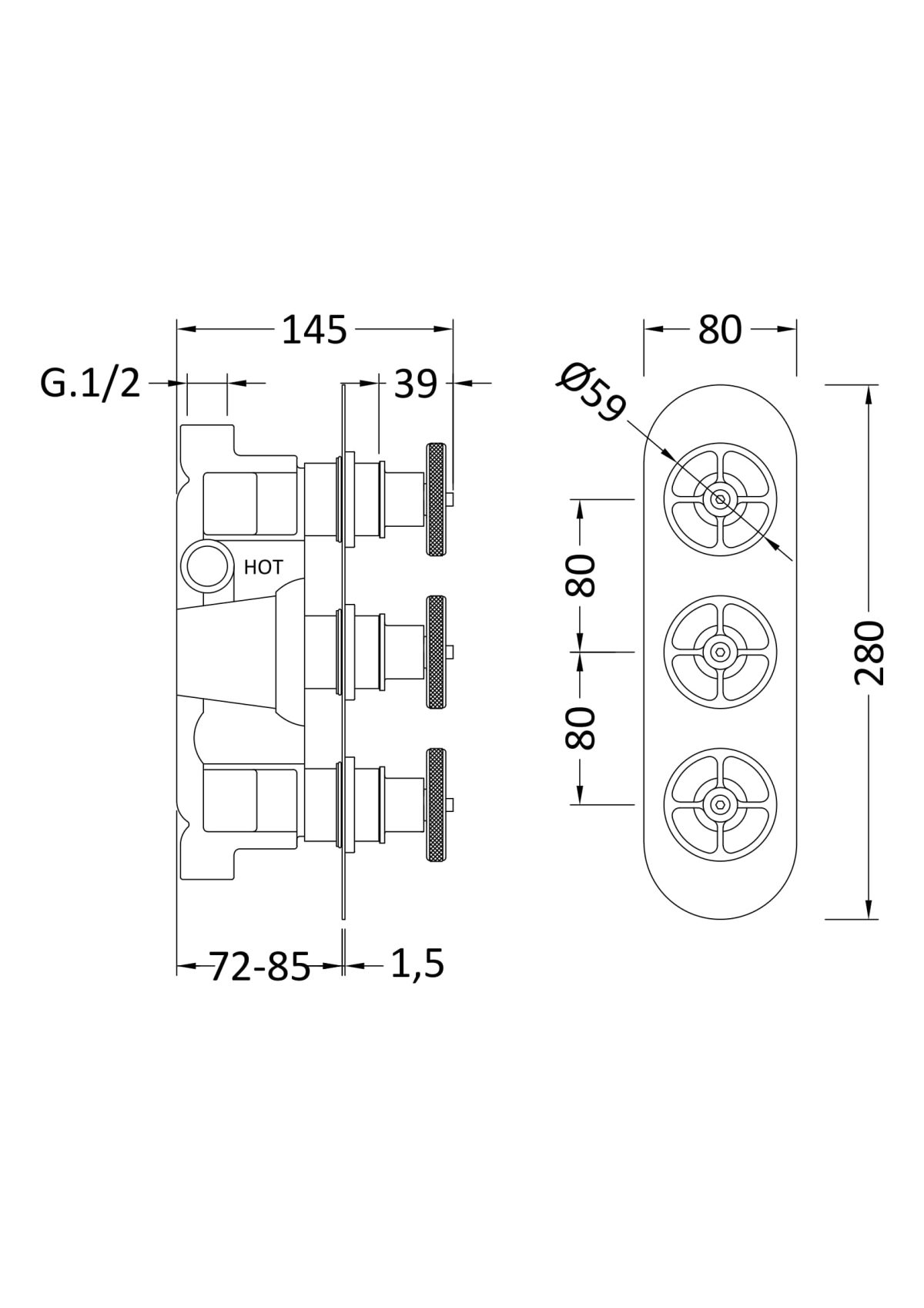 Triple Valve with Diverter - Image 2