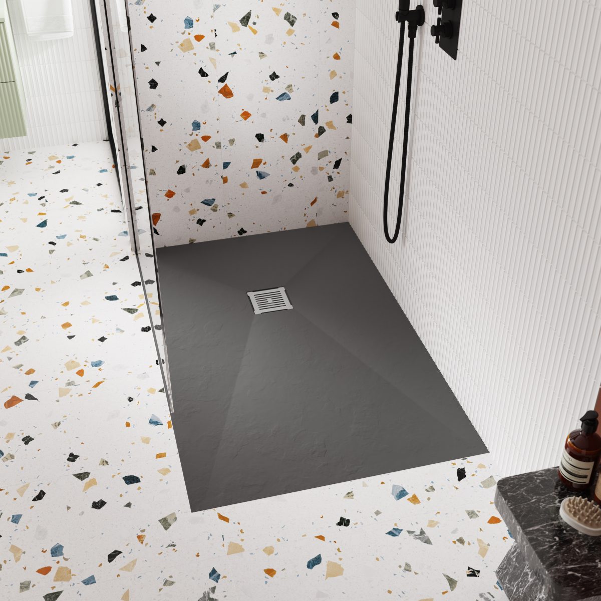 Square Shower Waste Chrome Top - Image 2