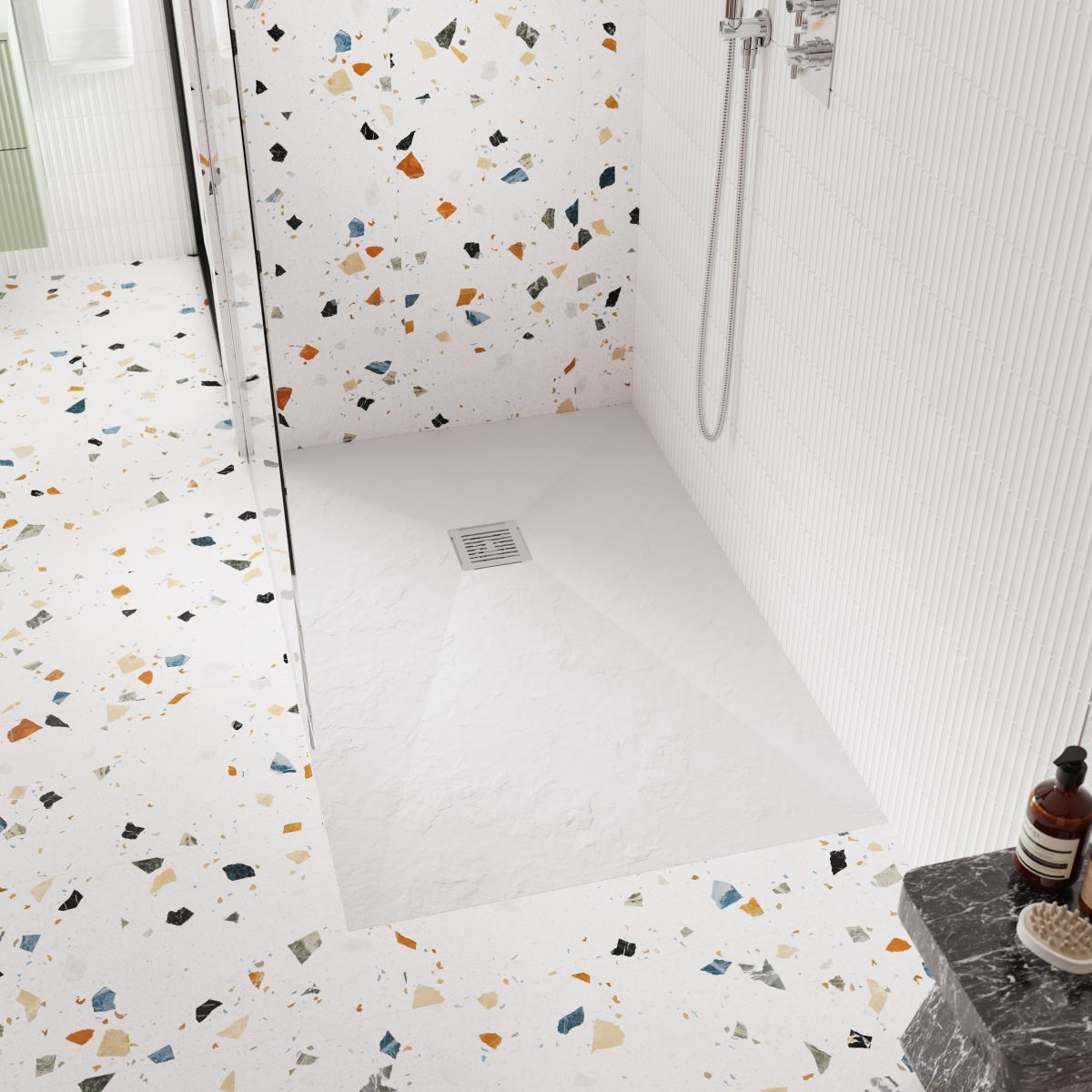 Square Shower Waste Chrome Top - Image 2