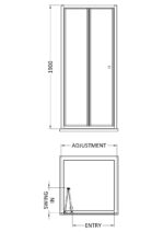 1900 x 1000mm Bi-Fold Shower Door - Image 2