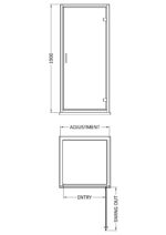 1900 x 760mm Hinged Shower Door - Image 2