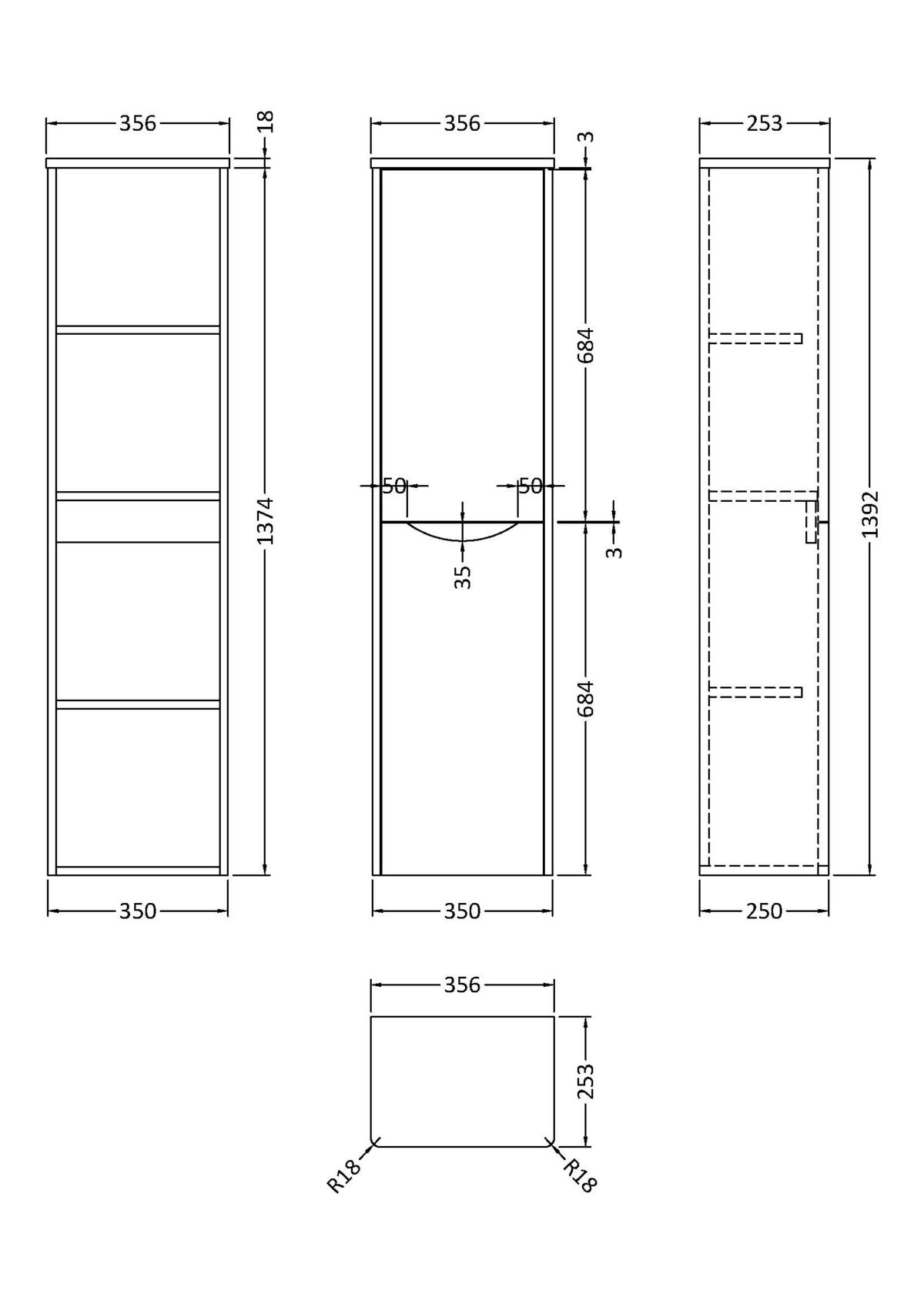 350mm Tall Unit - Image 2