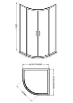 1900 x 900 x 900mm Quandrant Shower Enclosure - Image 2