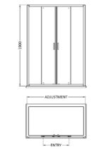 1900 x 1400mm Double Sliding Shower Door - Image 2