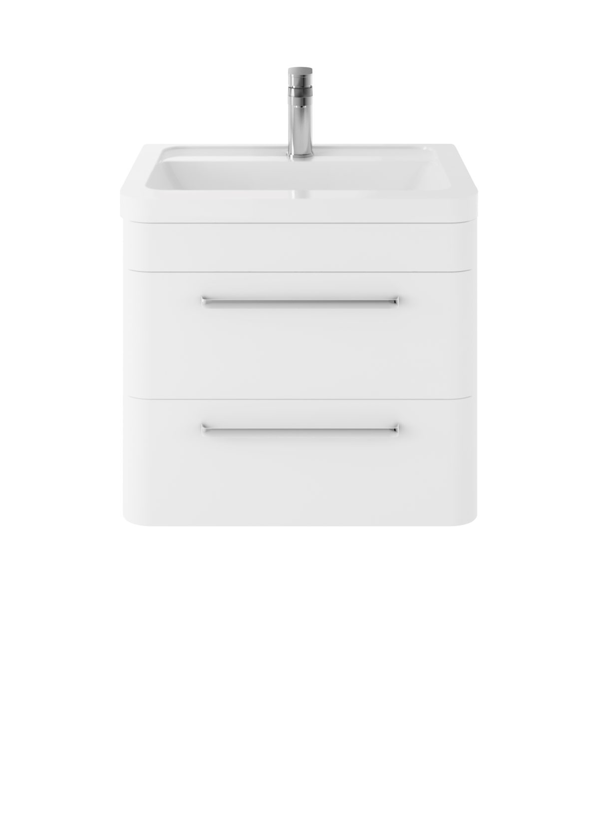 Wall Hung 600mm Cabinet & Ceramic Basin - Image 1