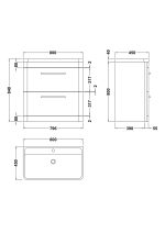 Floor Standing 800mm Cabinet & Basin - Image 3