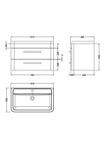 Wall Hung 800mm Cabinet & Ceramic Basin - Image 4