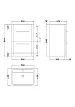 Floor Standing 600mm Cabinet & Basin - Image 3