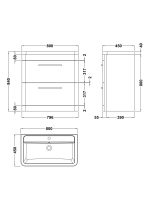 Floor Standing 800mm Cabinet & Basin - Image 3