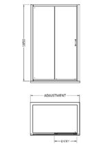 1850 x 1000mm Sliding Shower Door - Image 2
