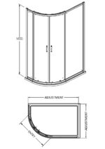 1850 x 1000 x 800mm Offset Quad Enclosure - Image 2