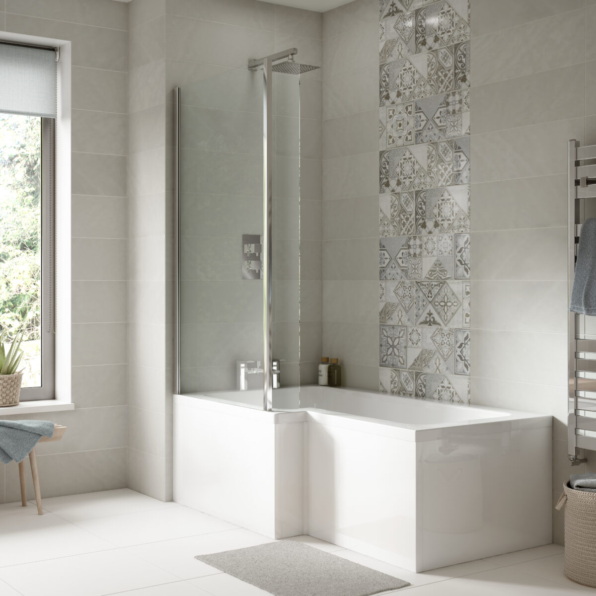 1700 sq showerbath front panel cw fixing - Image 2