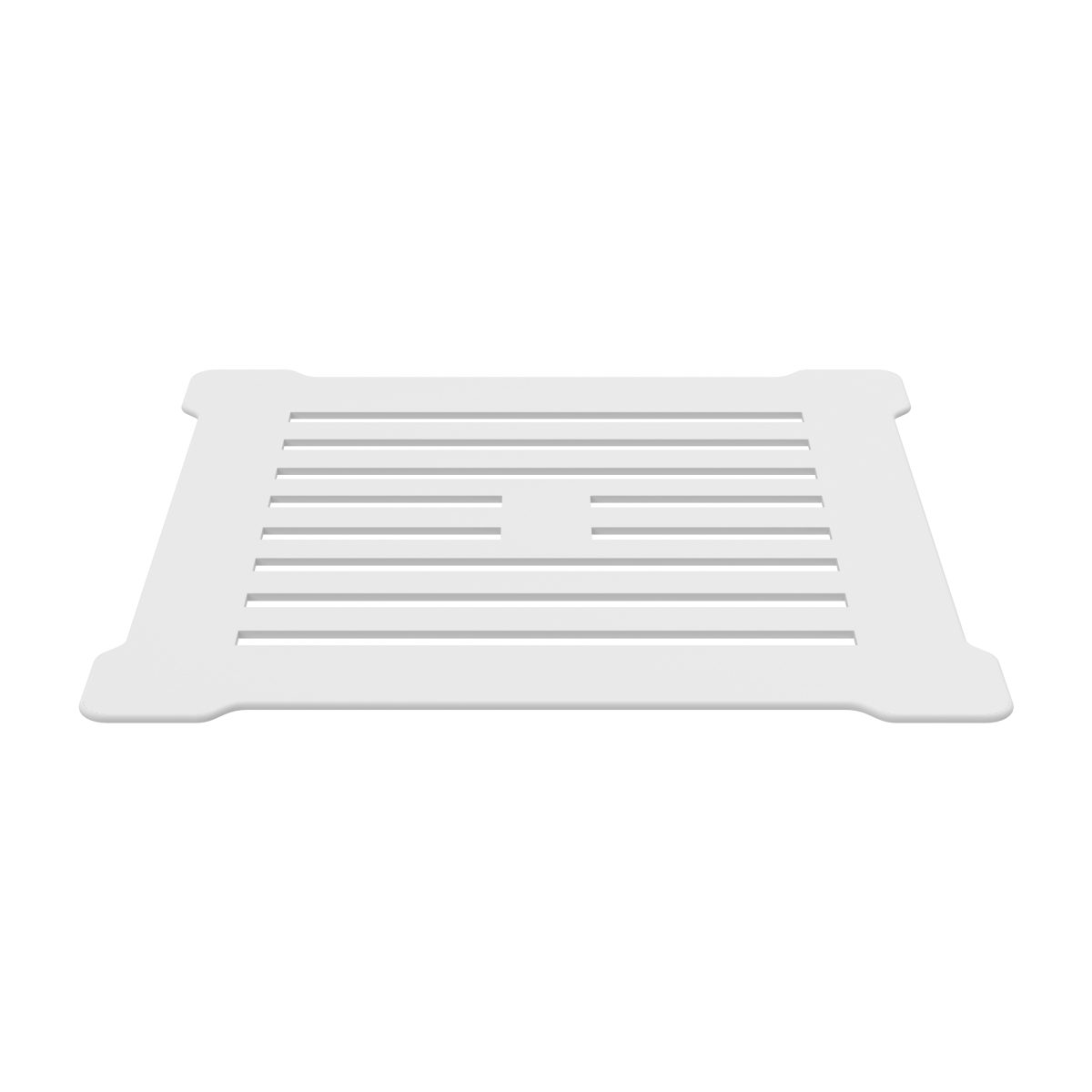 Square Shower Waste White Top - Image 1
