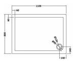Rectangular Shower Tray 1100 x 800mm - Image 2