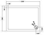 Rectangular Shower Tray 1200 x 900mm - Image 2