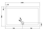 Rectangular Shower Tray 1400 x 800mm - Image 2