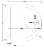 D Shaped Shower Tray - Image 2