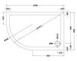 Offset Quadrant Shower Tray LH 1200 x 800mm - Image 2