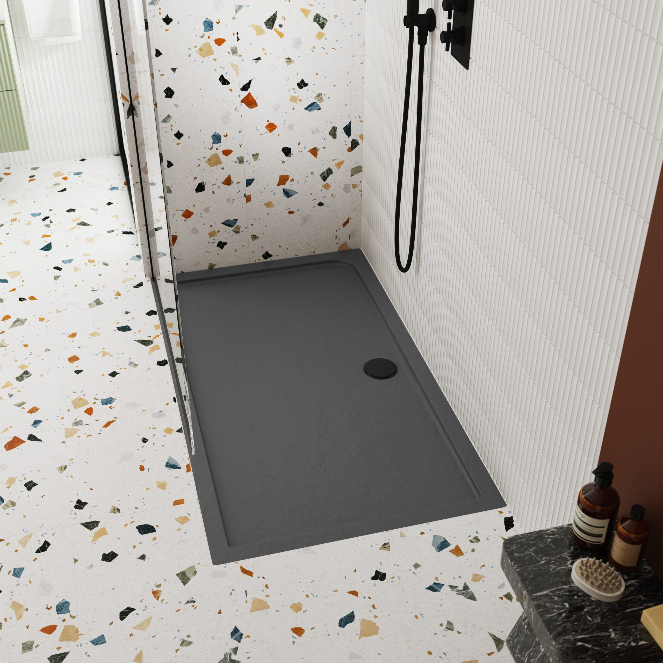trslate_tray_v1_ls.jpg Black Fast Flow Shower Waste - Image 2