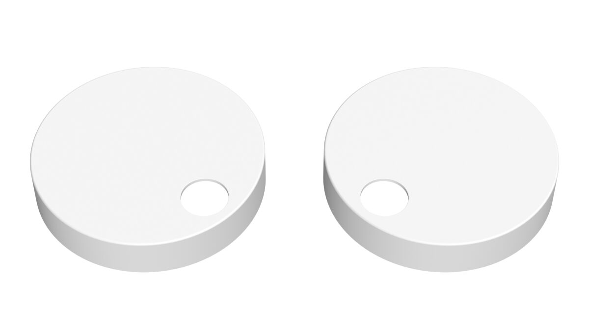 Matt White Toilet Seat Cover Caps - Image 1