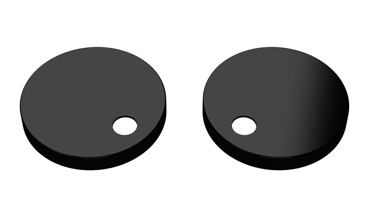Matt Black Toilet Seat Cover Caps Black - Image 1