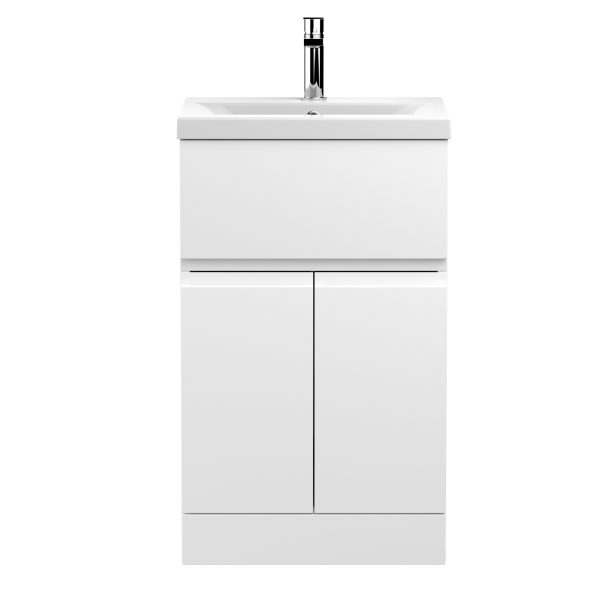 500mm Floor Standing 2-Door/Drawer Vanity Unit & Basin 1