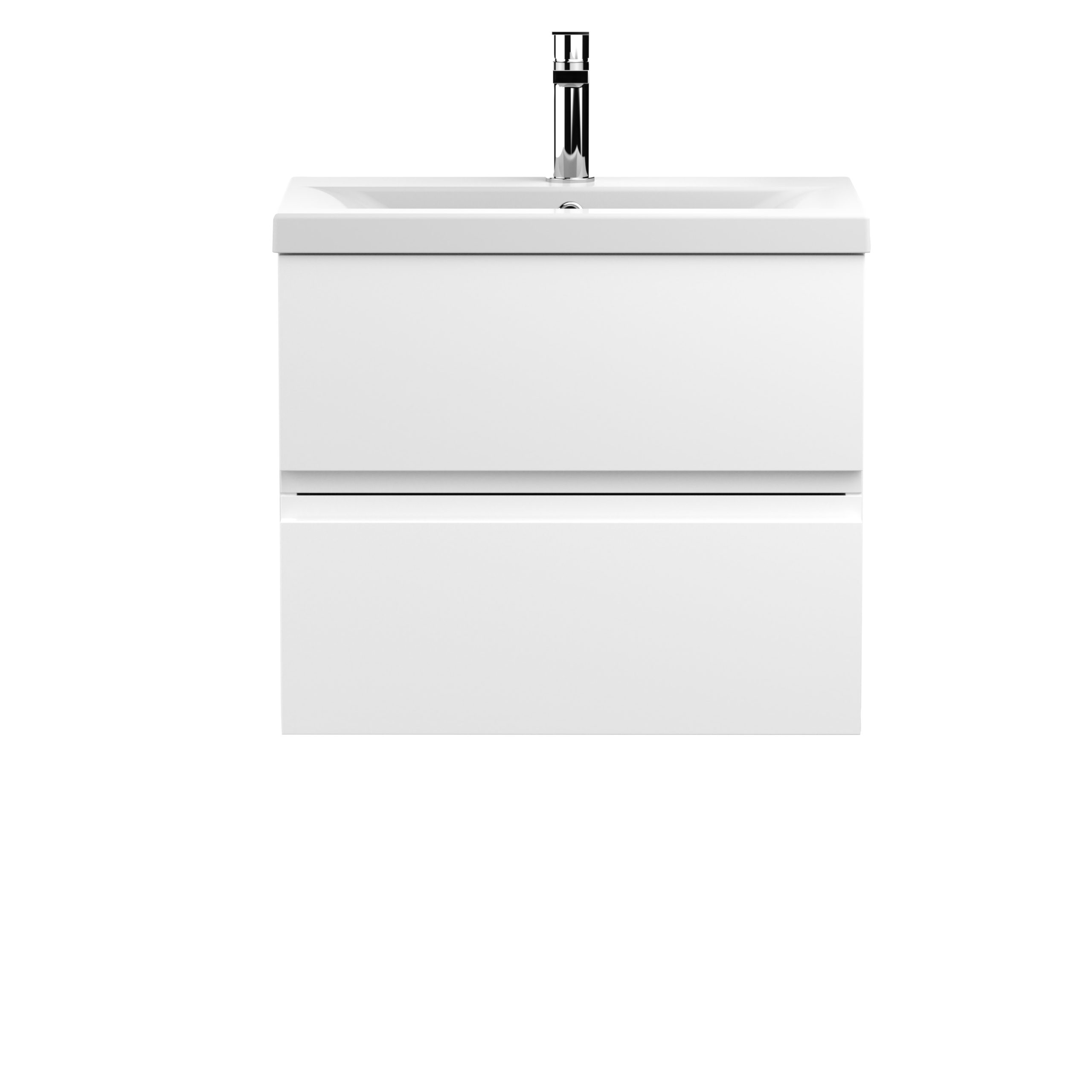 urb104a_furniture_v1_co.jpg 600mm Wall Hung 2-Drawer Vanity Unit & Basin 1 - Image 1