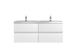 1200 Wall Hung 4 Drawer Vanity & Double Basin