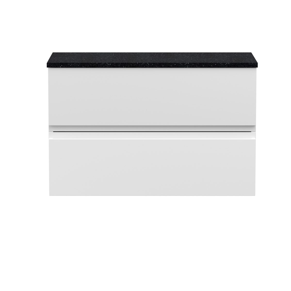 800mm Wall Hung 2-Drawer Vanity Unit & Laminate Worktop - Image 1