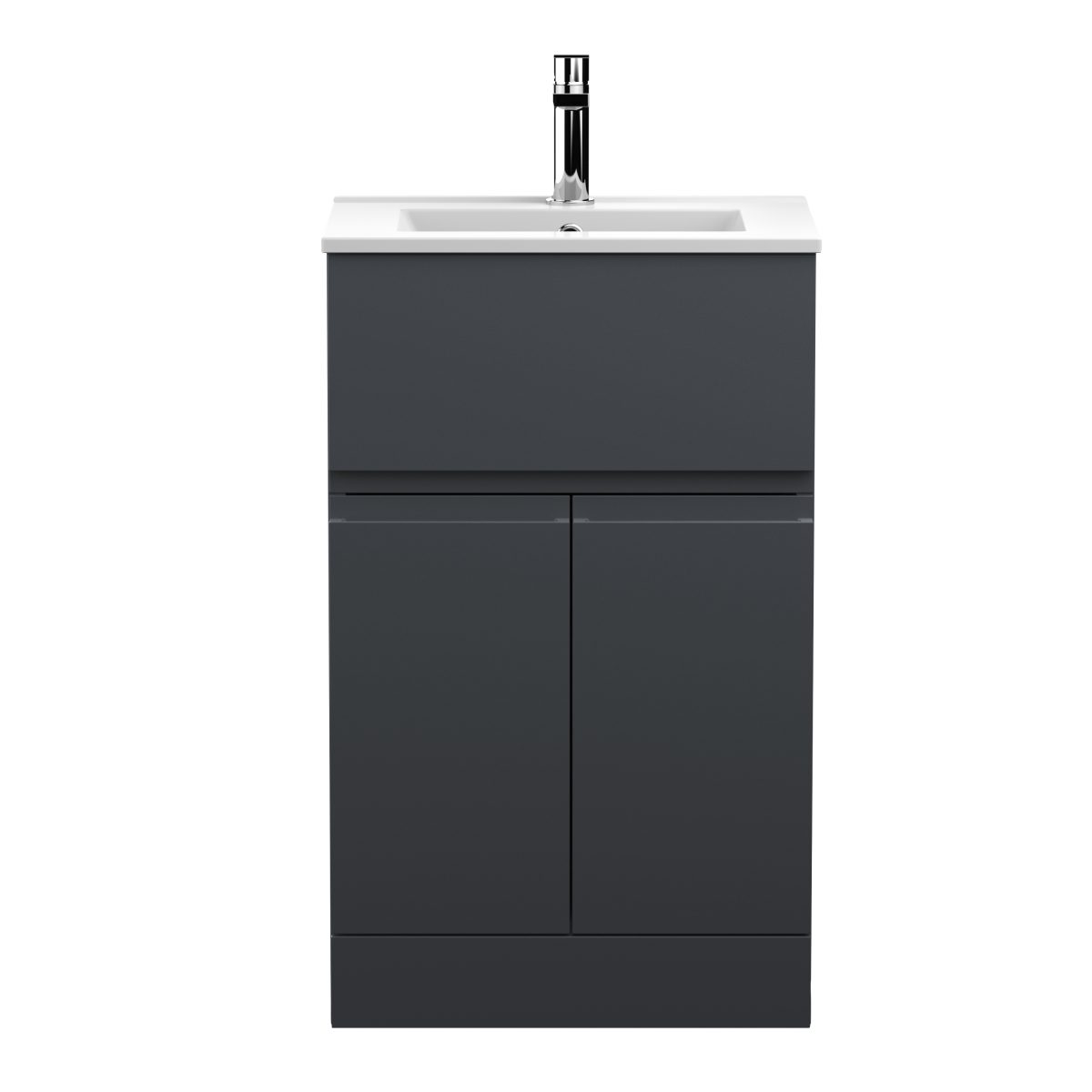 500mm Floor Standing 2 Door/Drawer Vanity & Basin 2 - Image 1
