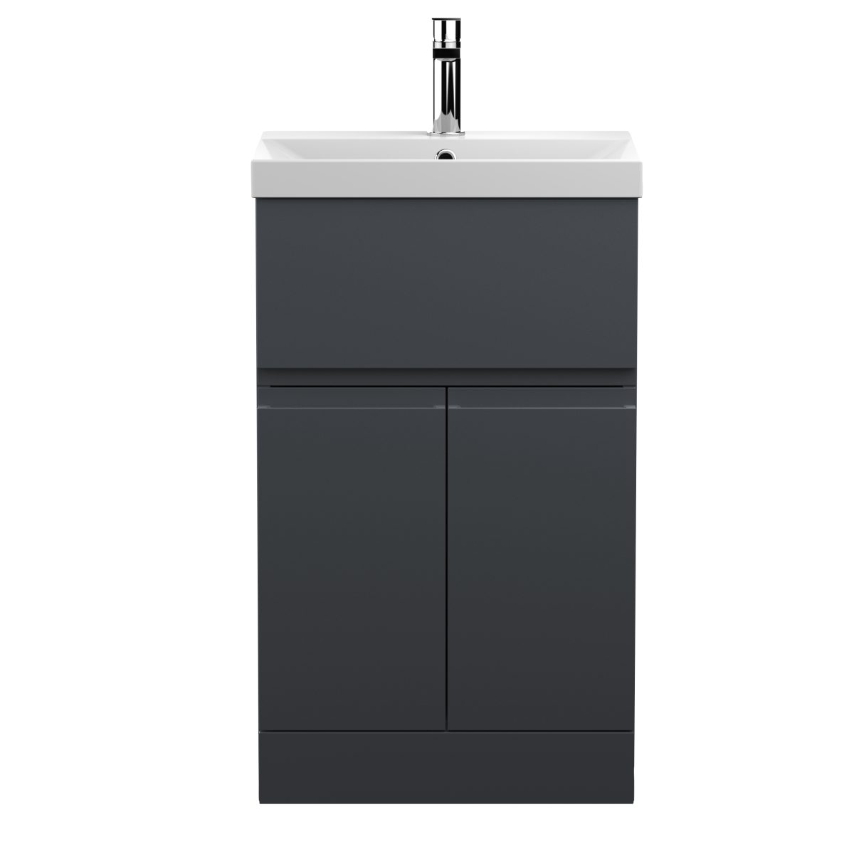 500mm Floor Standing 2 Door/Drawer Vanity & Basin 3 - Image 1