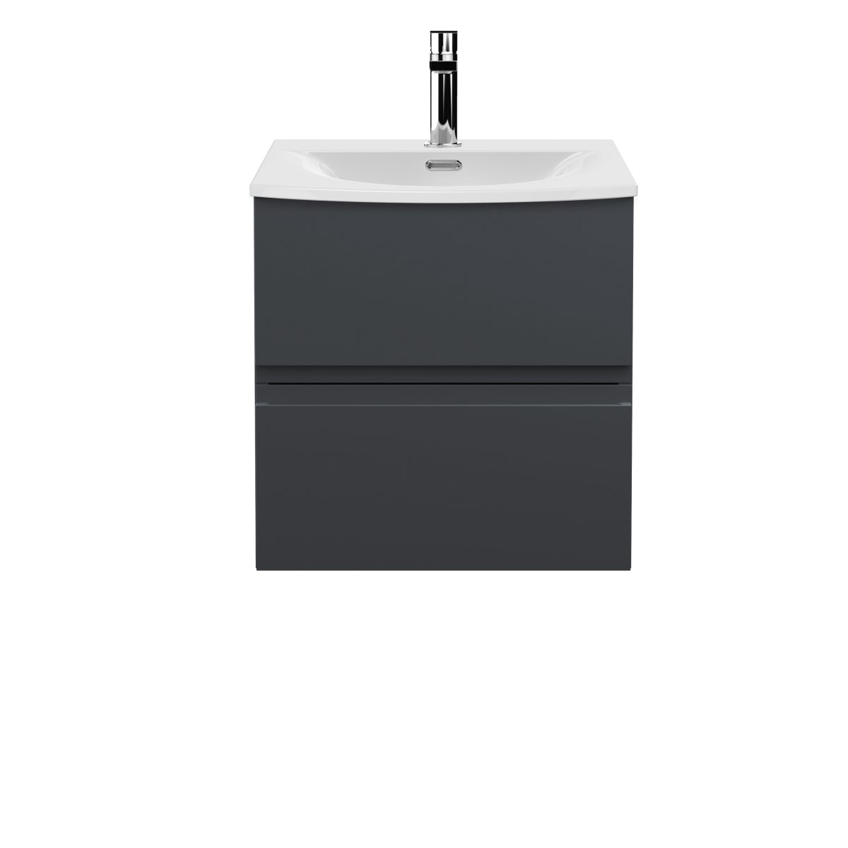 500mm Wall Hung 2 Drawer Vanity & Basin 4 - Image 1