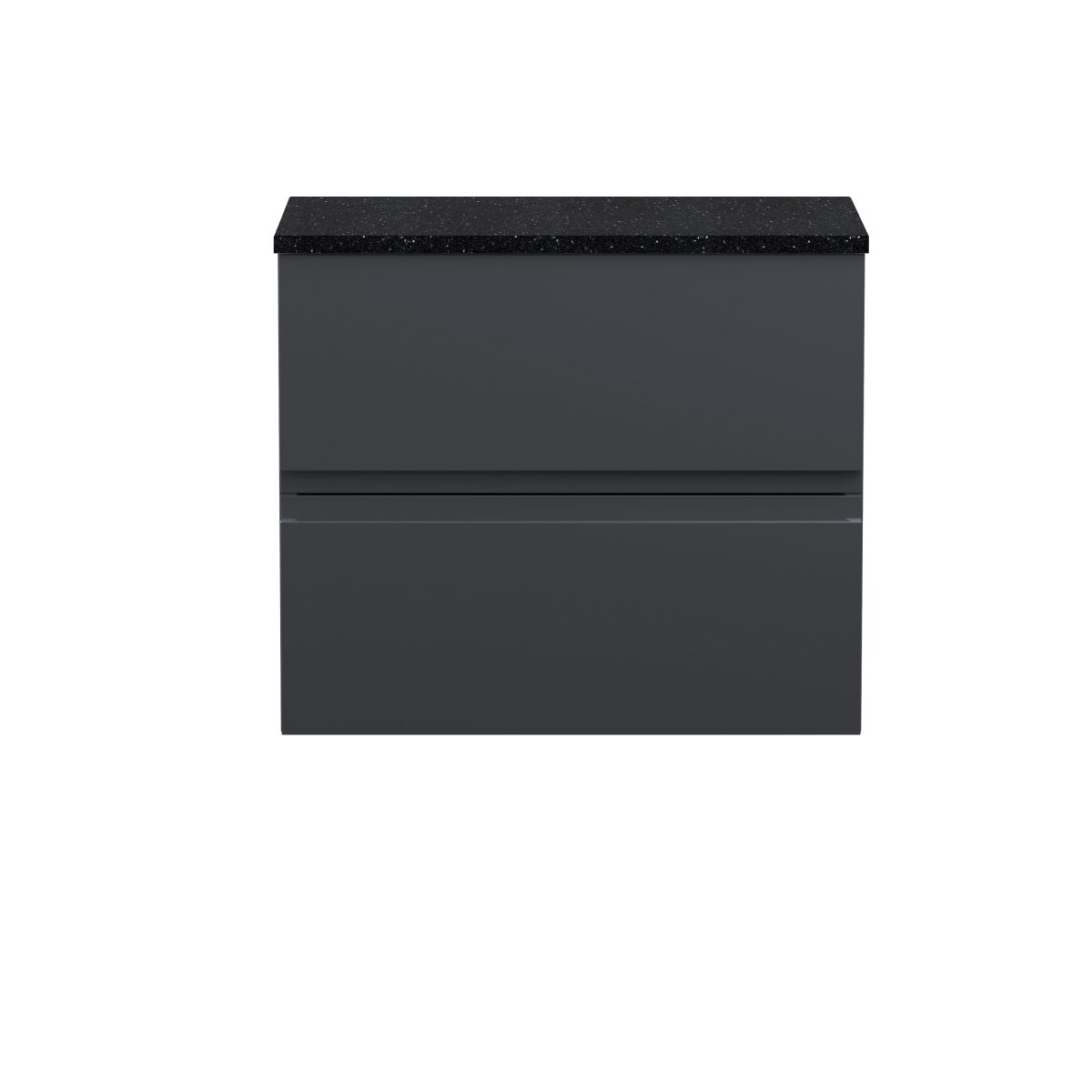600mm Wall Hung 2 Drawer Vanity & Laminate Top - Image 1